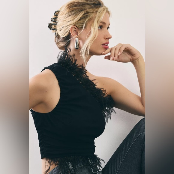 Silver Drop Statement Earrings - Picture 5 of 8